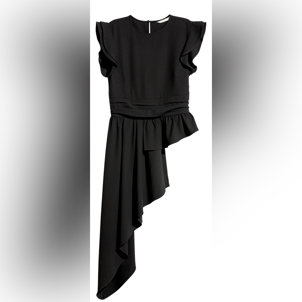 H&M Ruffle Asymmetrical Top Size 2